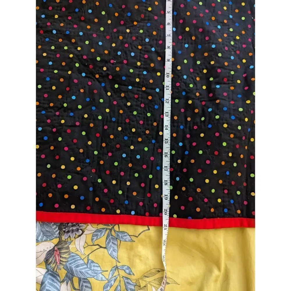 patchwork and polkadot reversible table runner new no tags